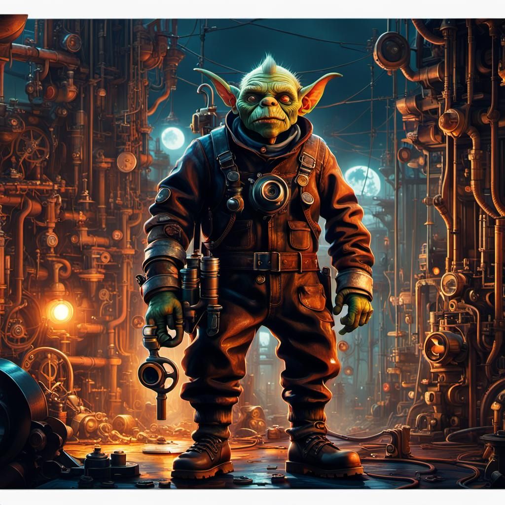 Goblin Plumber in Steampunk Pipe Network