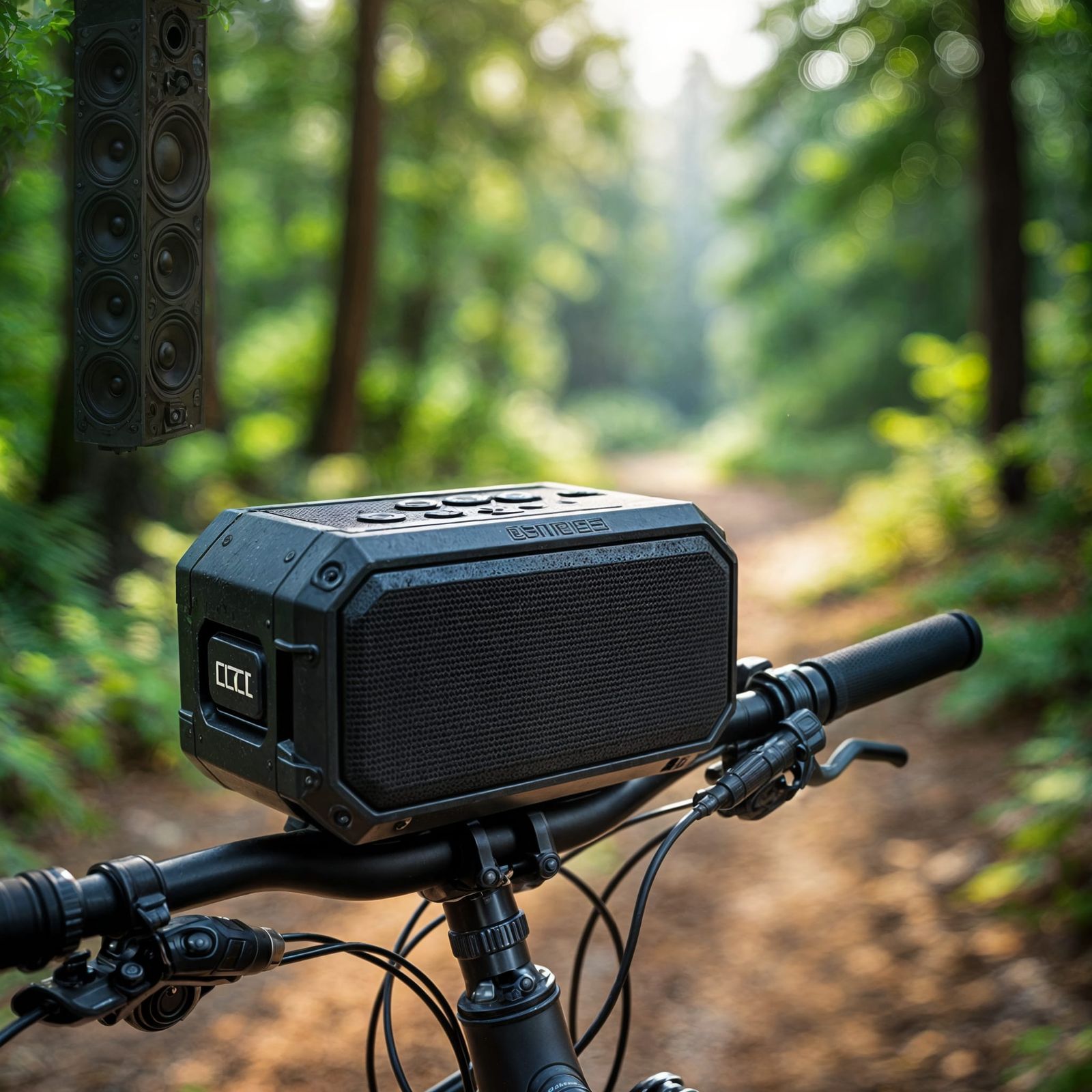 Rugged Black Speaker for Biking and Exploration