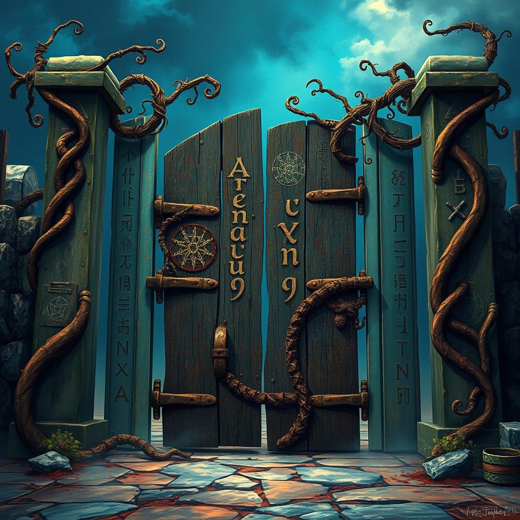 Weathered Gate Beckons with Mystical Energy