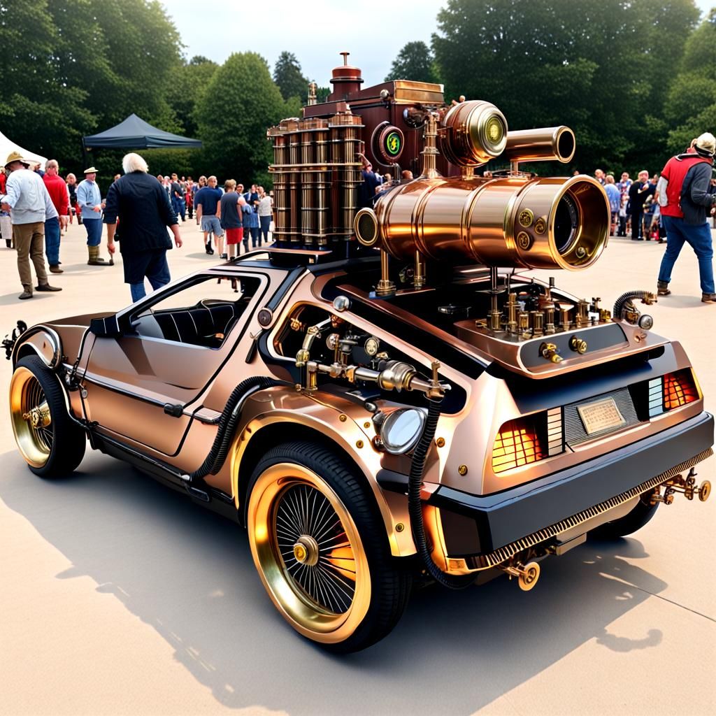 Steampunk Delorean Time Machine Concept