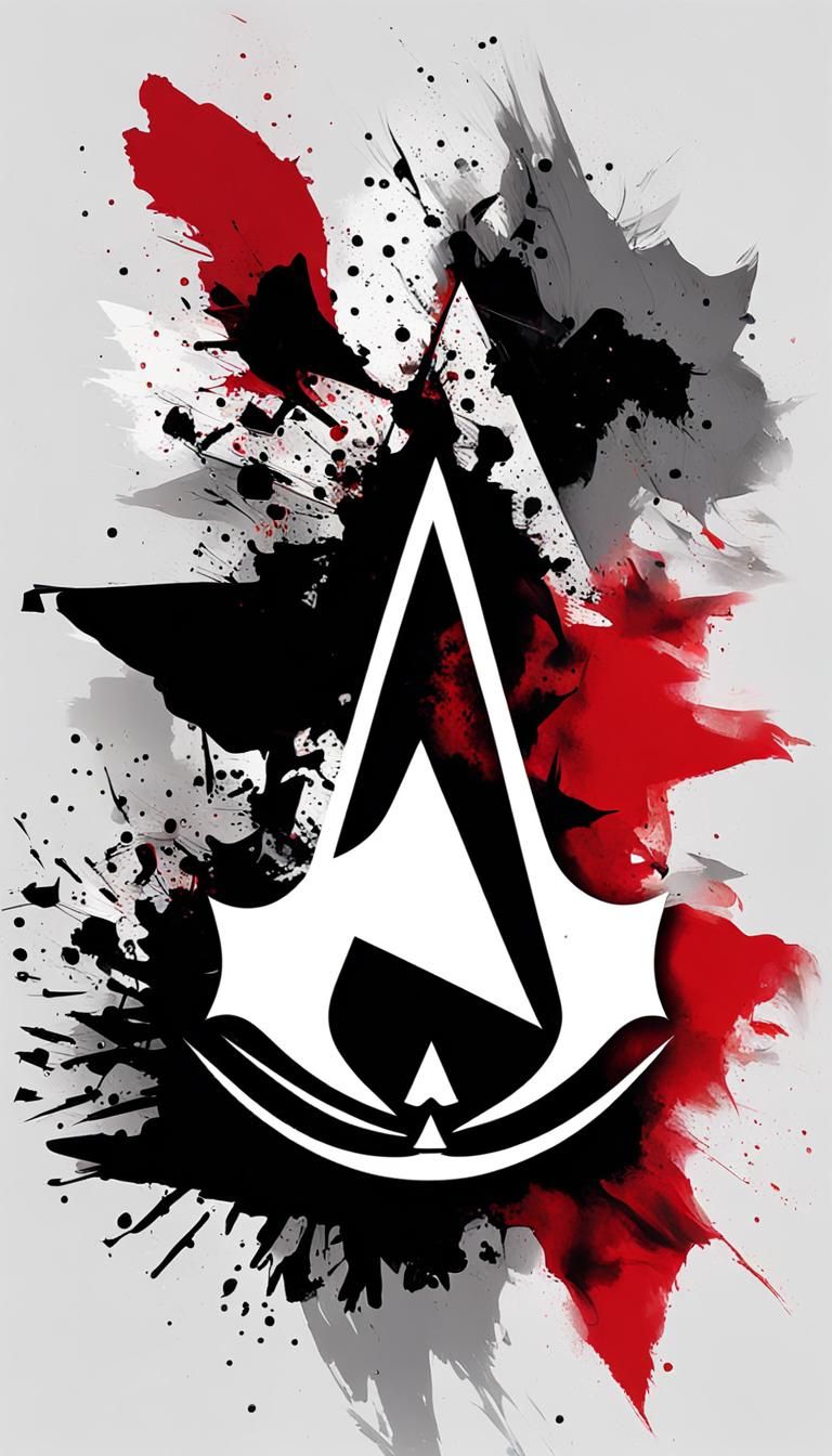 Assassin's Creed Logo Trash Polka Tattoo