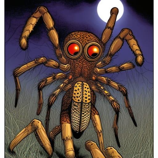 Five-Legged Spider Runs Across the Savanna