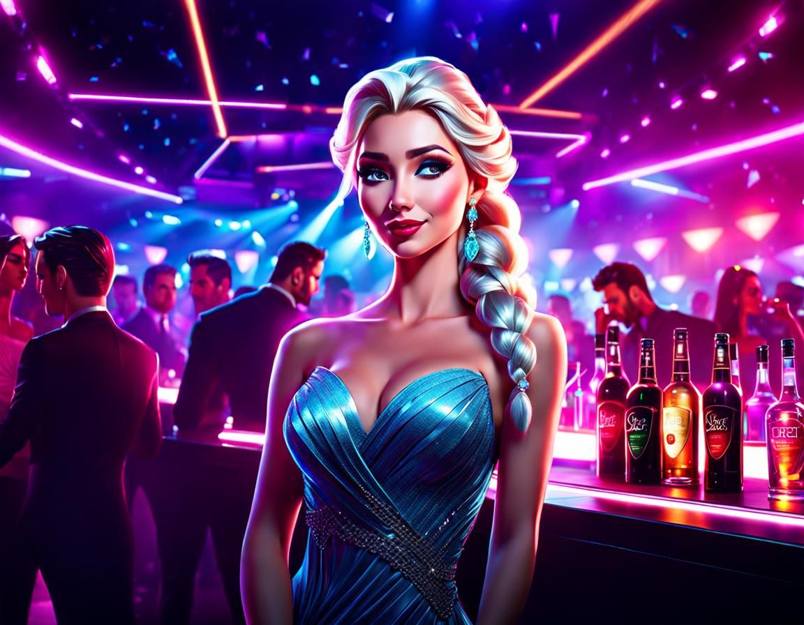 Elsa in Nightclub: High Resolution Photography