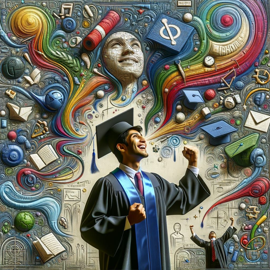 At graduation, their heads are overwhelmed by emotions.