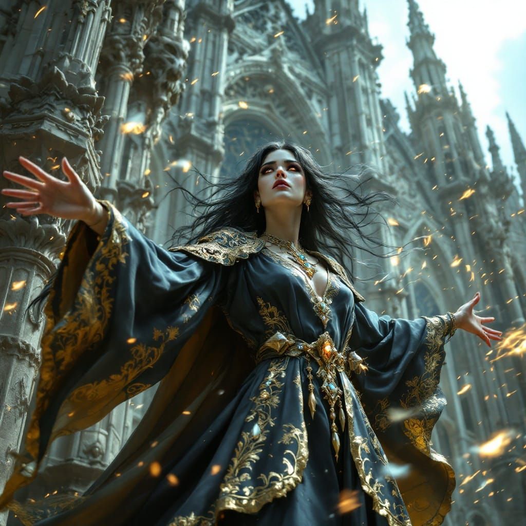 Ethereal Sorceress Unleashes Celestial Power