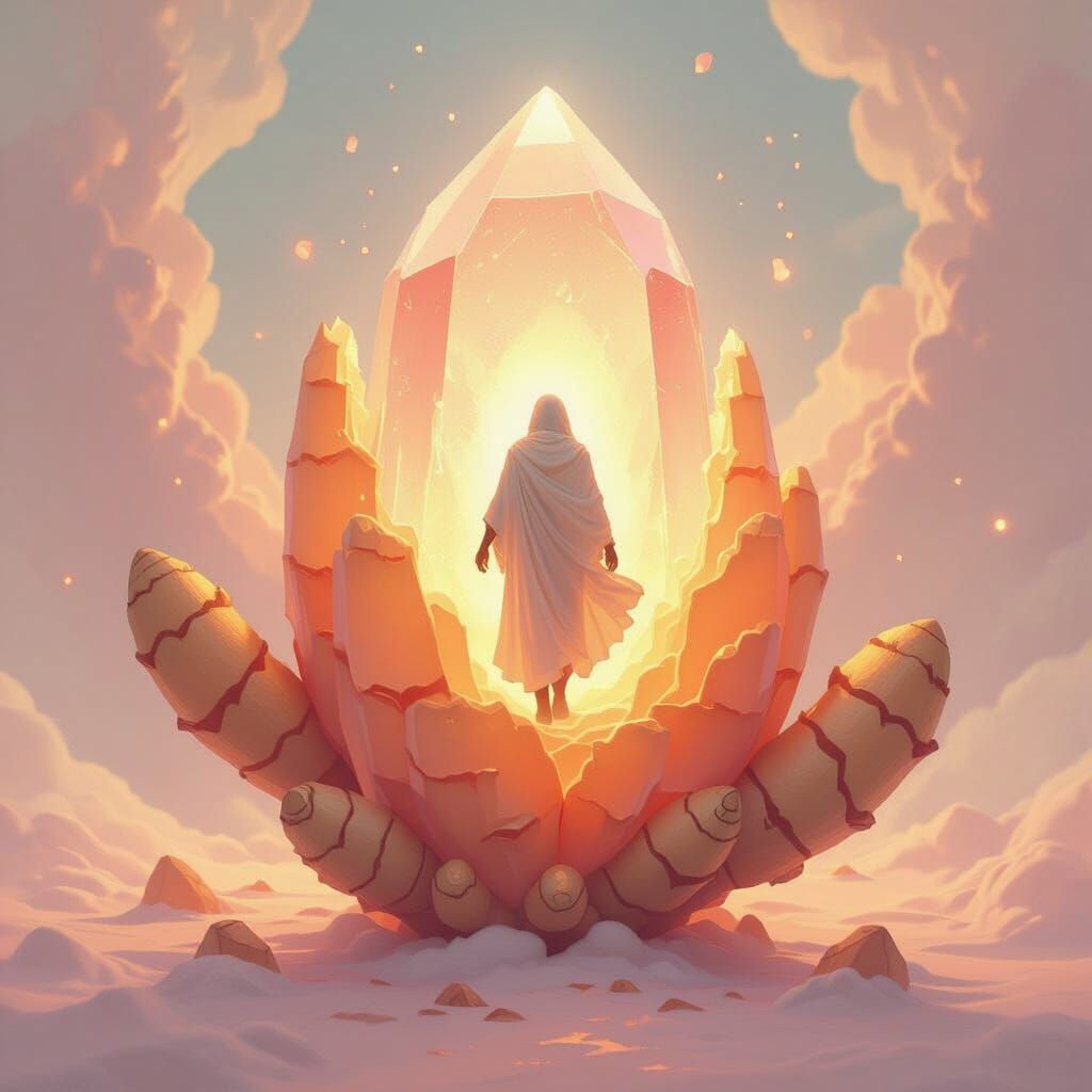 Mystical Soul Entering Crystalline Ginger Root