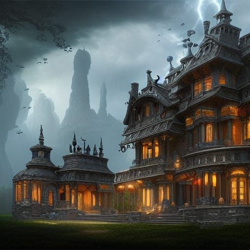 Fantasy House in Epic Digital Matte Painting