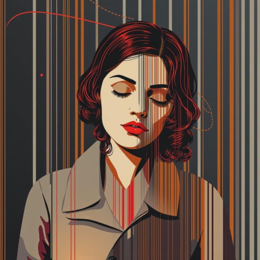 Woman Depicted in Prison Setting