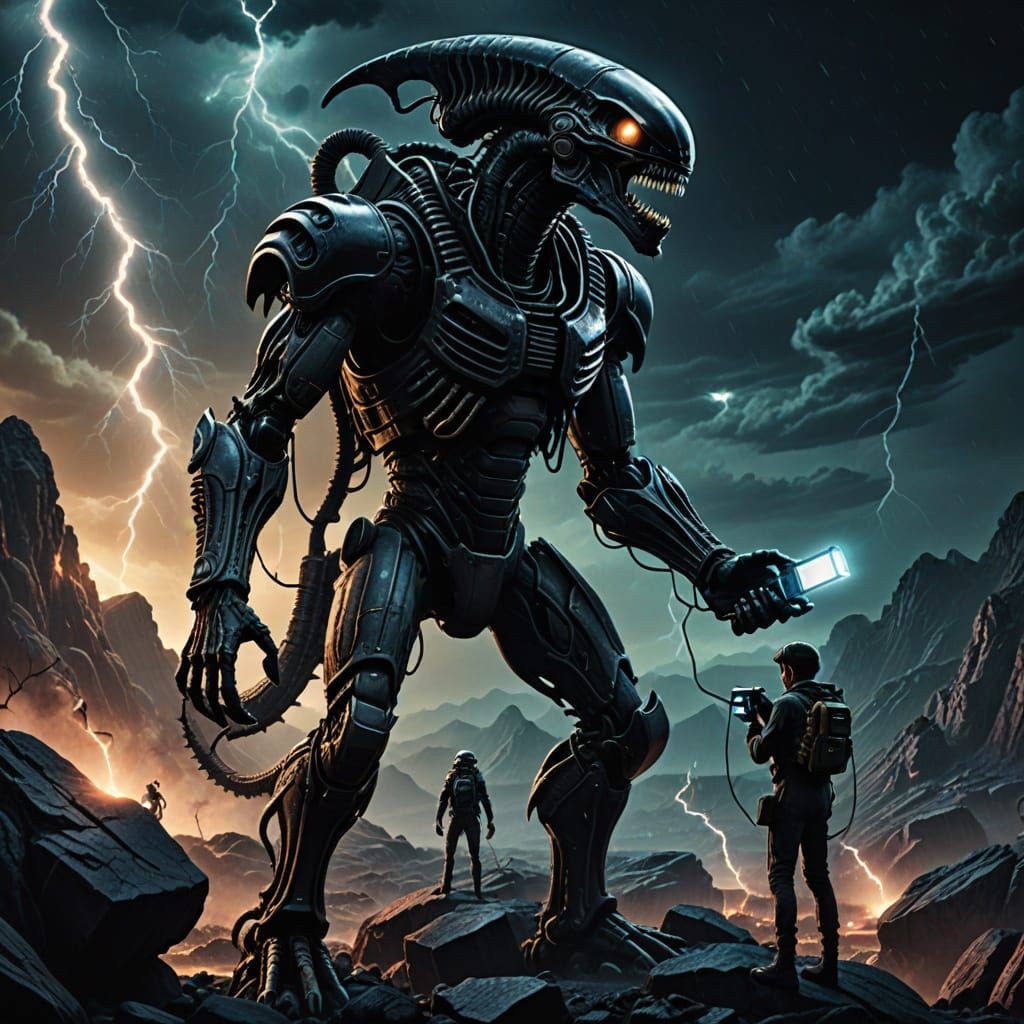 Xenomorph Snaps Photo on Alien Planet