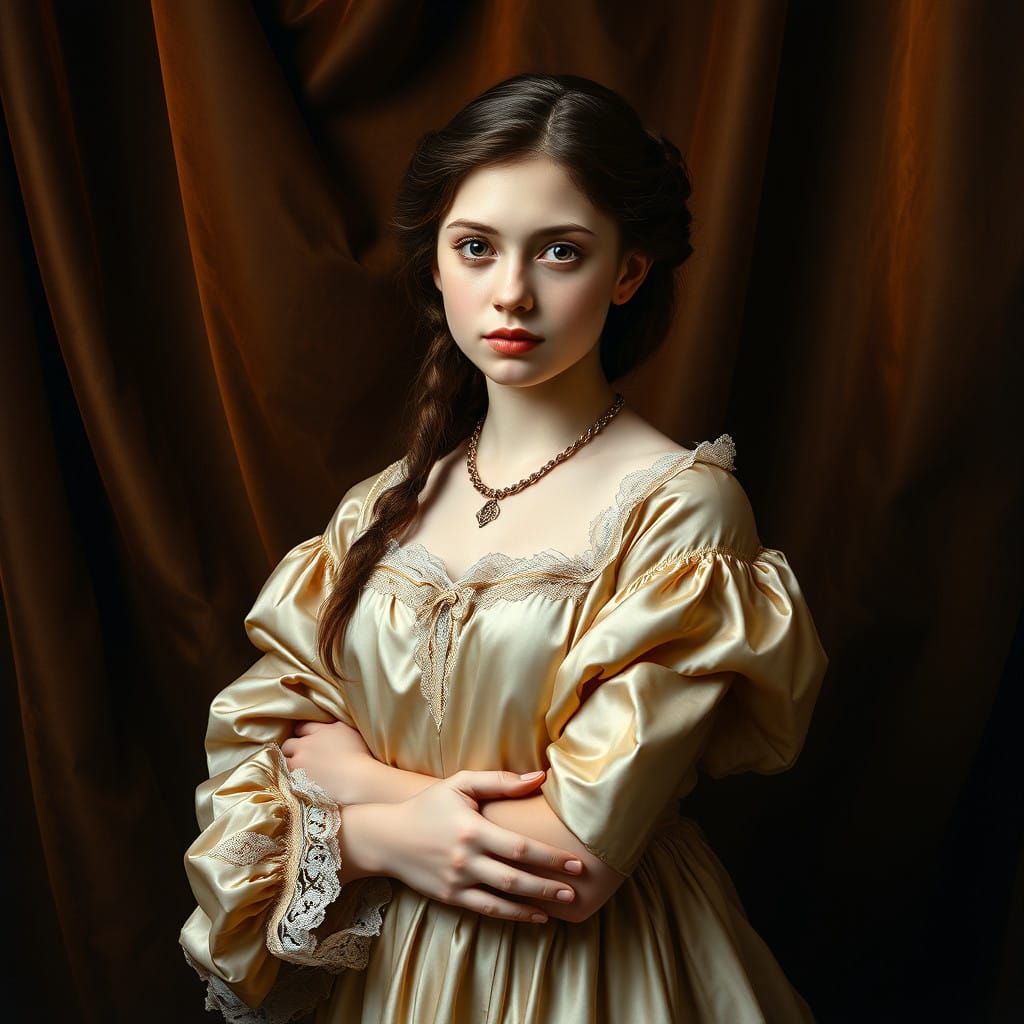 Ethereal Aristocratic Beauty Unravels in Glitchy Portrait