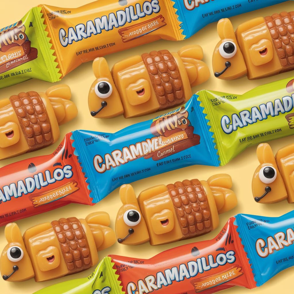Caramadillos: Hilarious Candy Packaging Design