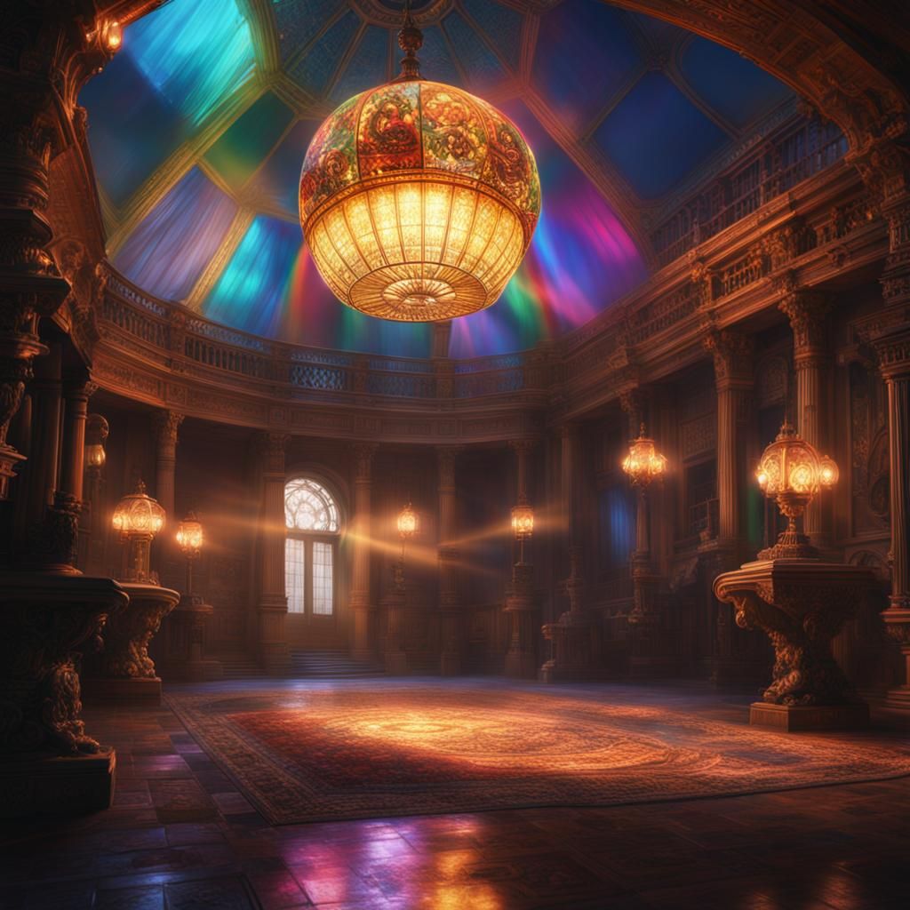 Rainbow Light Lamp: Digital Matte Painting