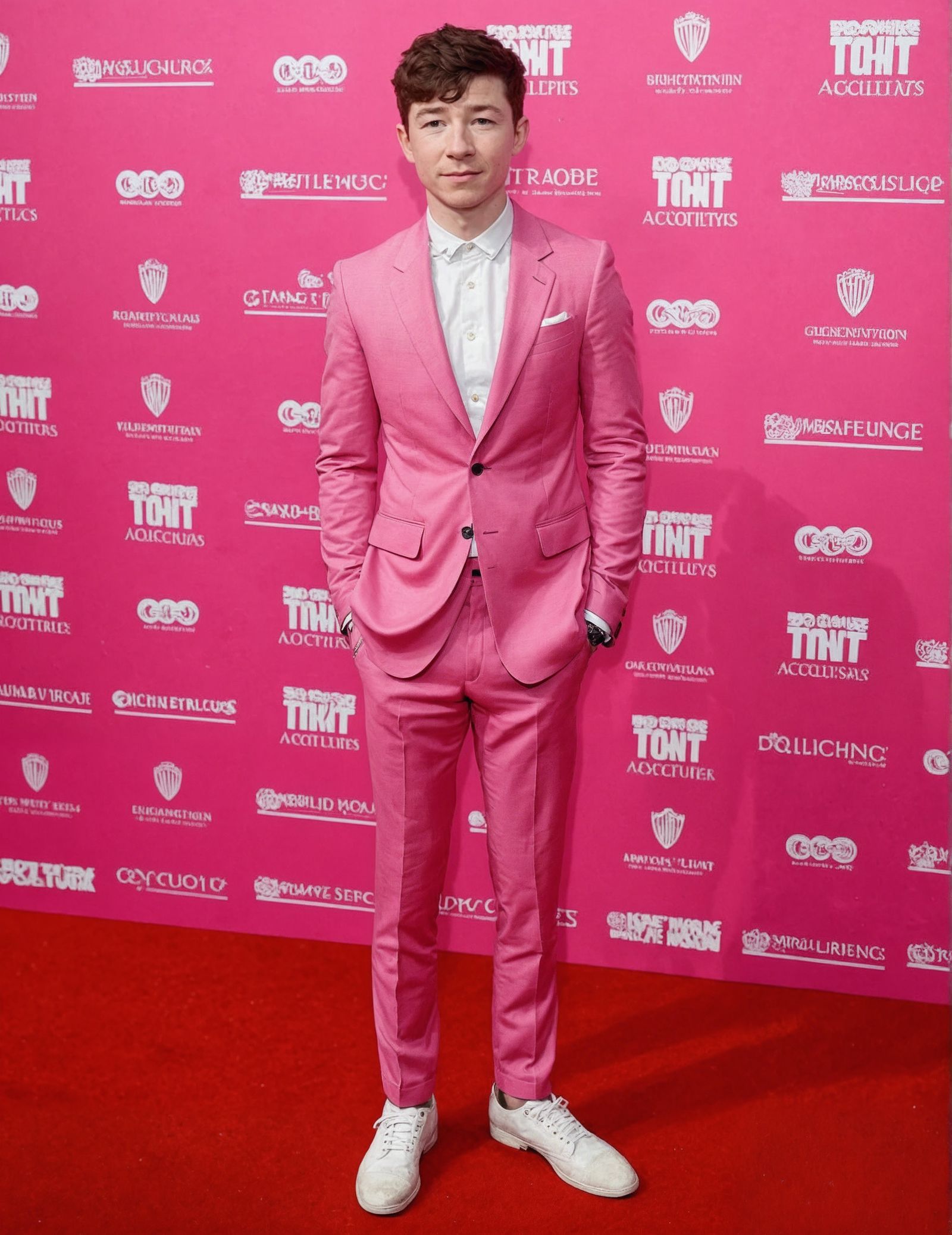 Barry Keoghan in a pink suit