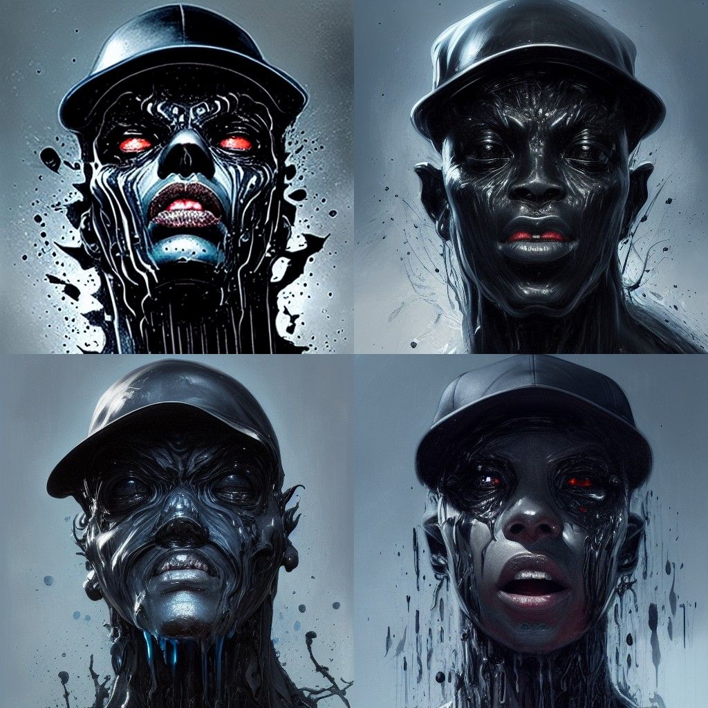 Ooze Humanoid Portrait in Dark Fantasy Style