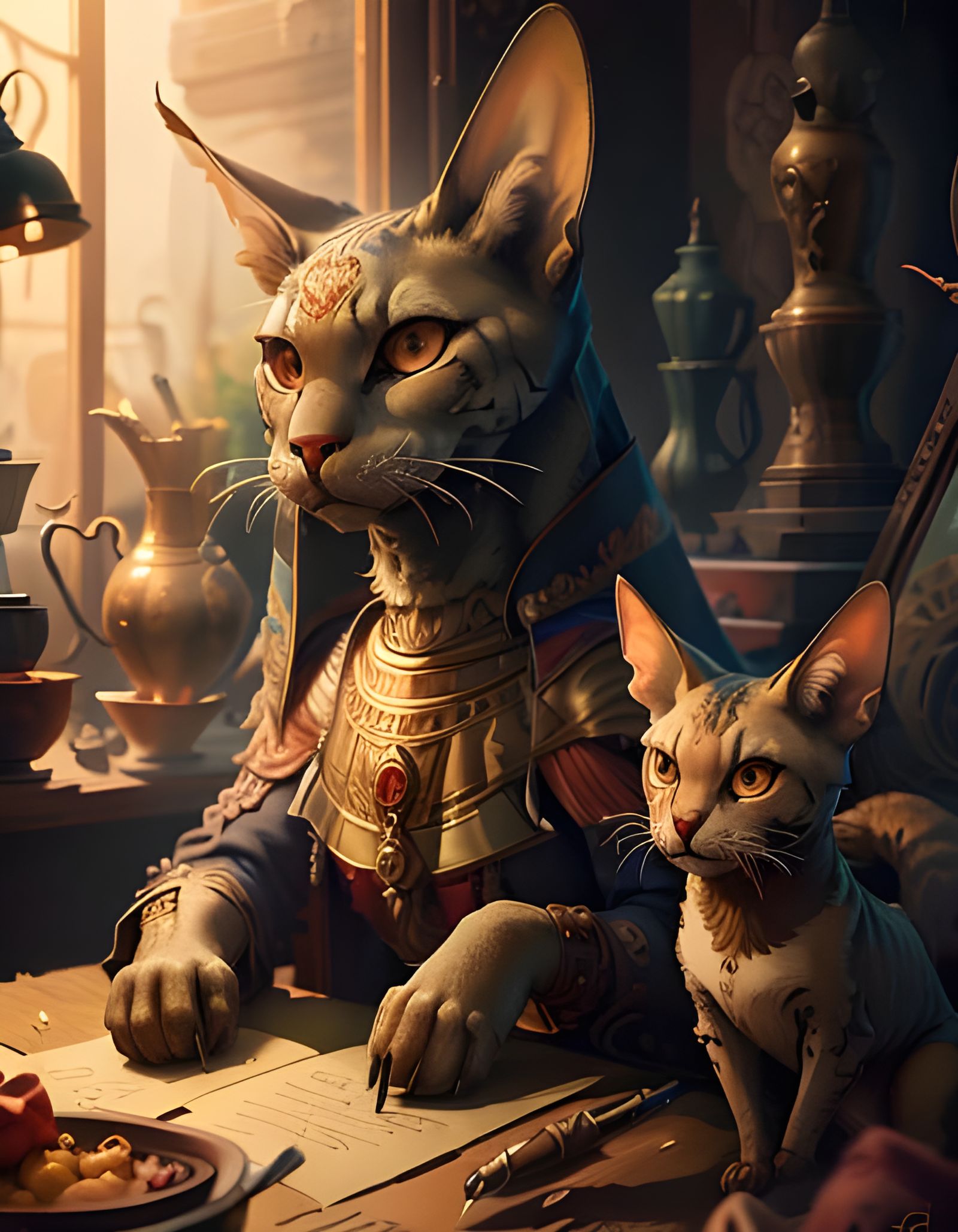 Egyptian Cat Fantasy Creature