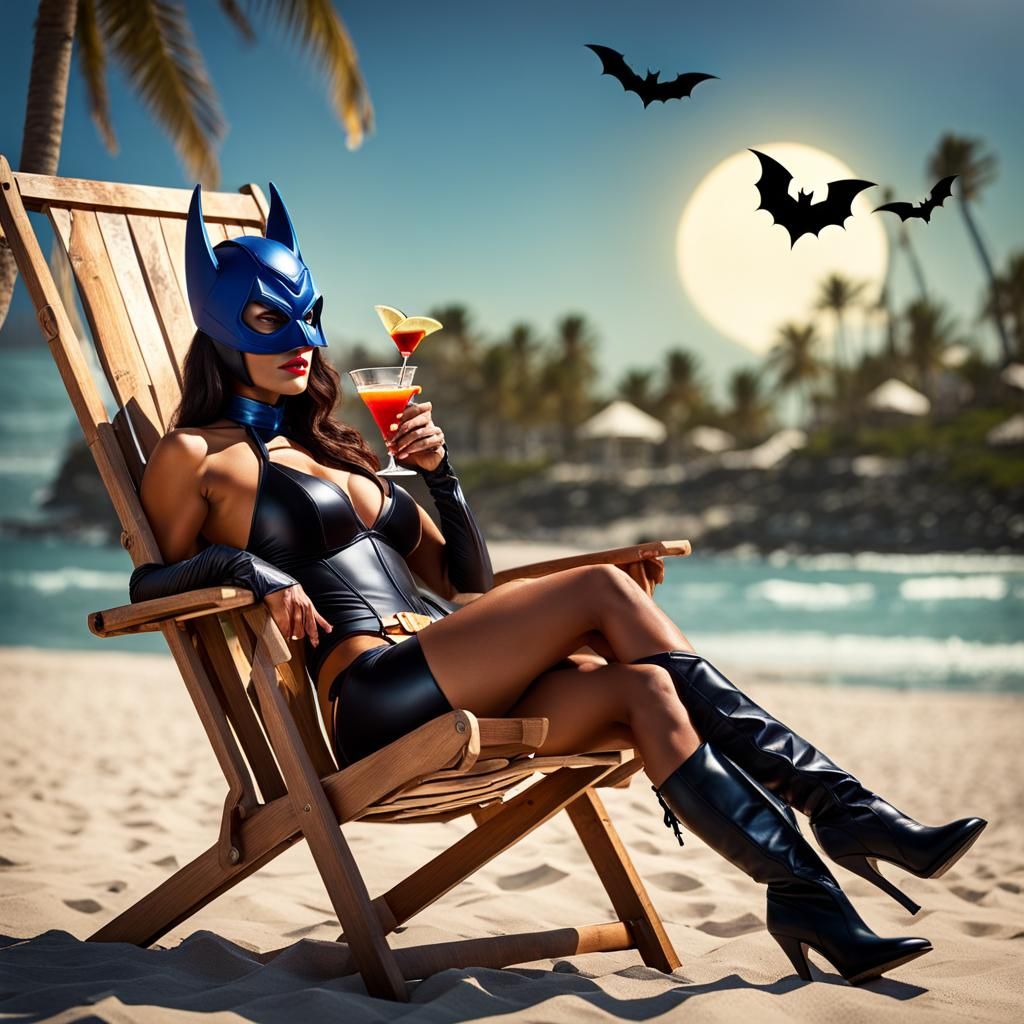 "Bat woman" Super Hero's on Vacation🦇❤️