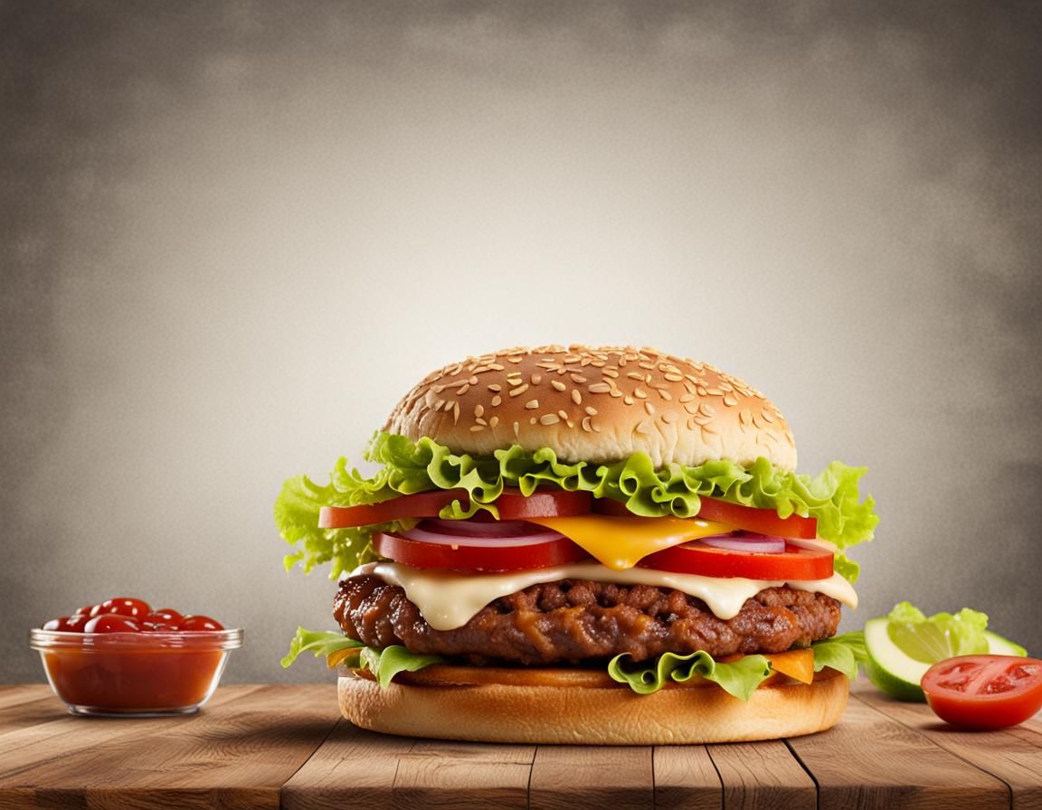 Commercial Hamburger Photo: Delicious Burger