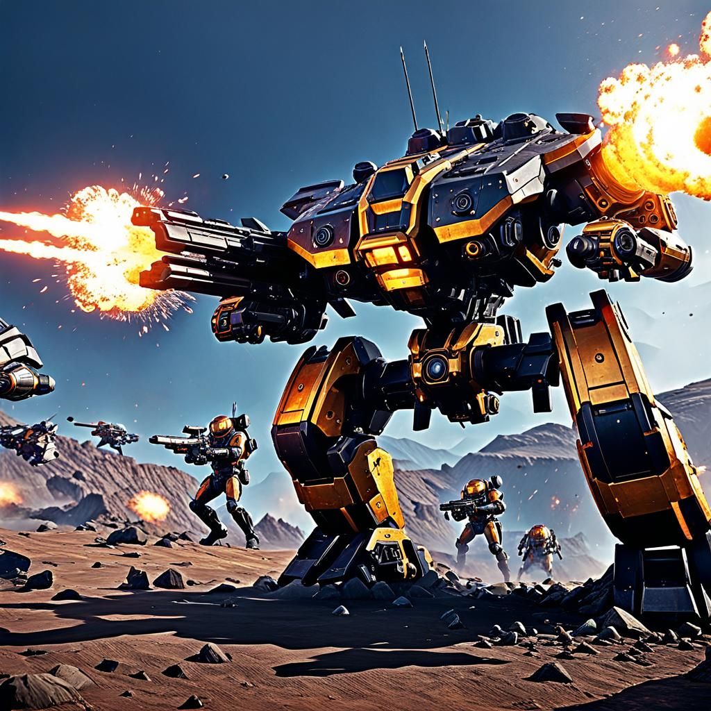 Epic Sci-Fi War: Helldivers vs. Alien Bugs