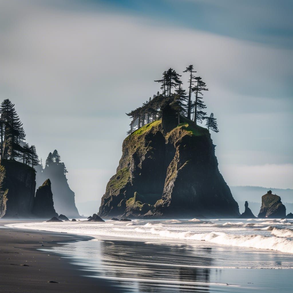Dramatic Sea Stacks off Oregon Coast: Professional Photograp...