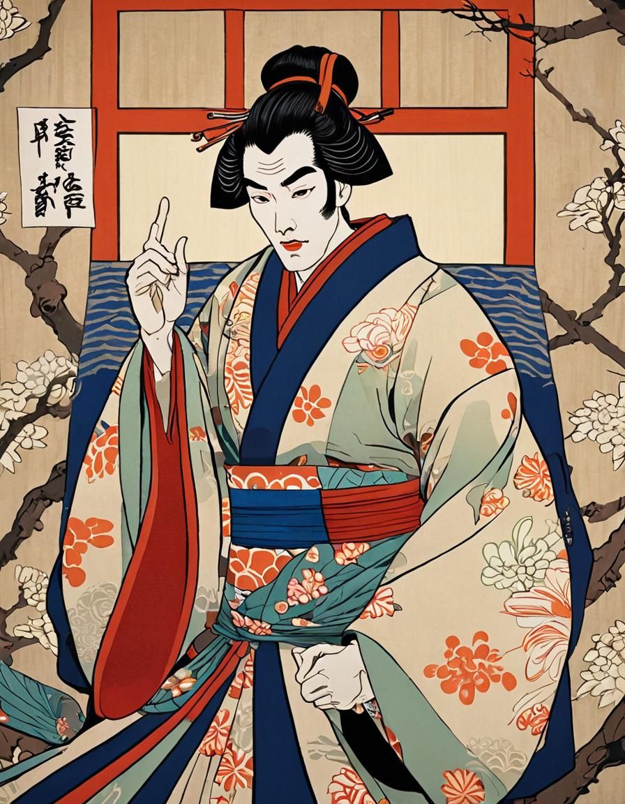 Kabuki actor Otani Oniji II in the role of Yakko Edobe.