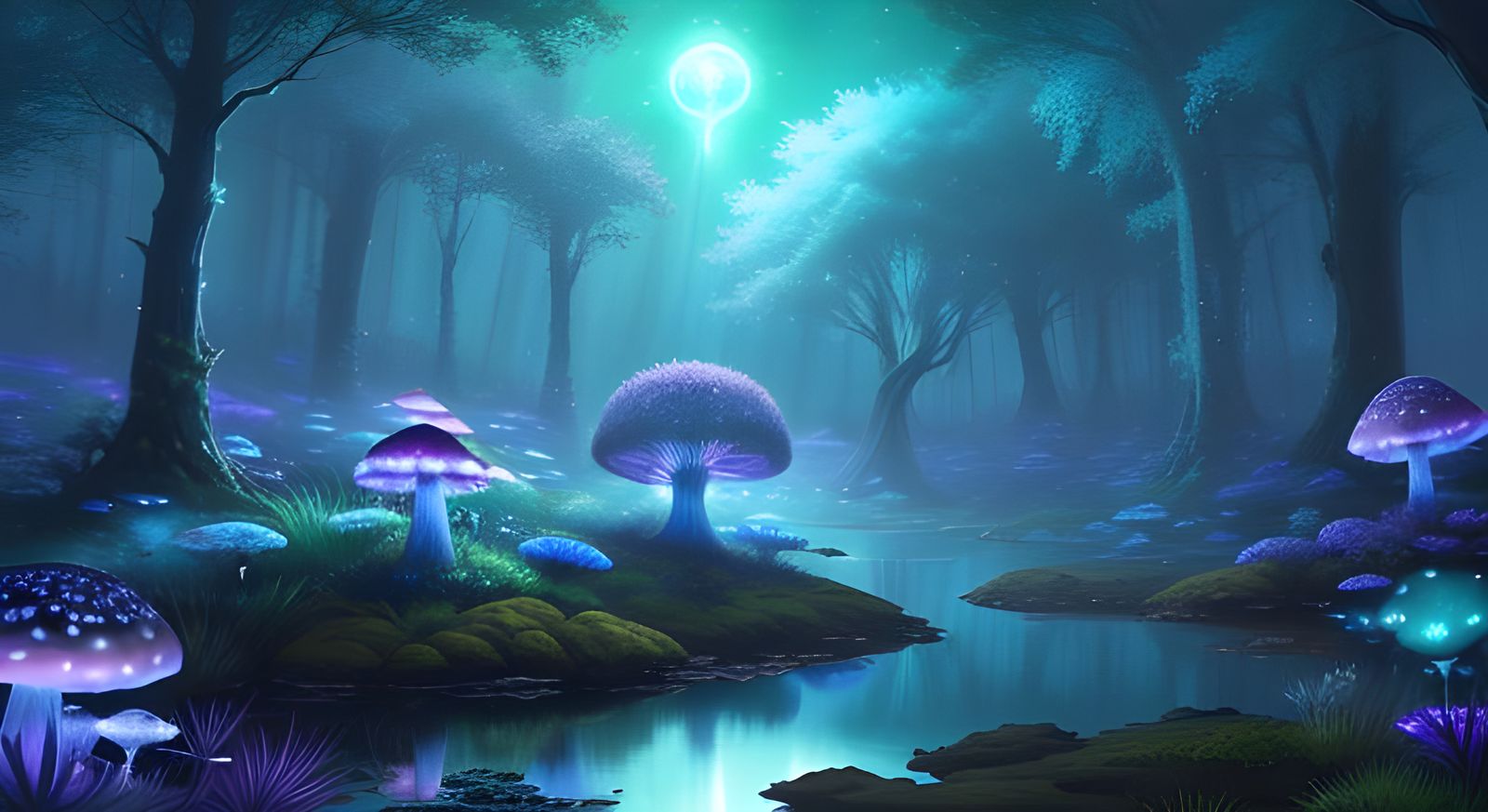 Enchanted Forest Shines with Celestial Light