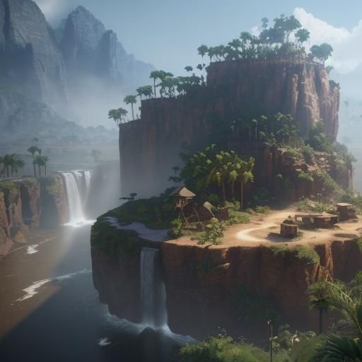 Epic Coffee Plantation in 3D Game Style
