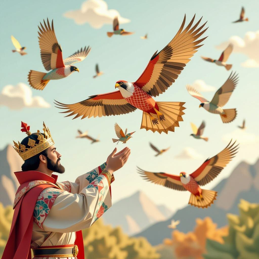 Origami Birds Take Flight: King Releases Paper Falcons