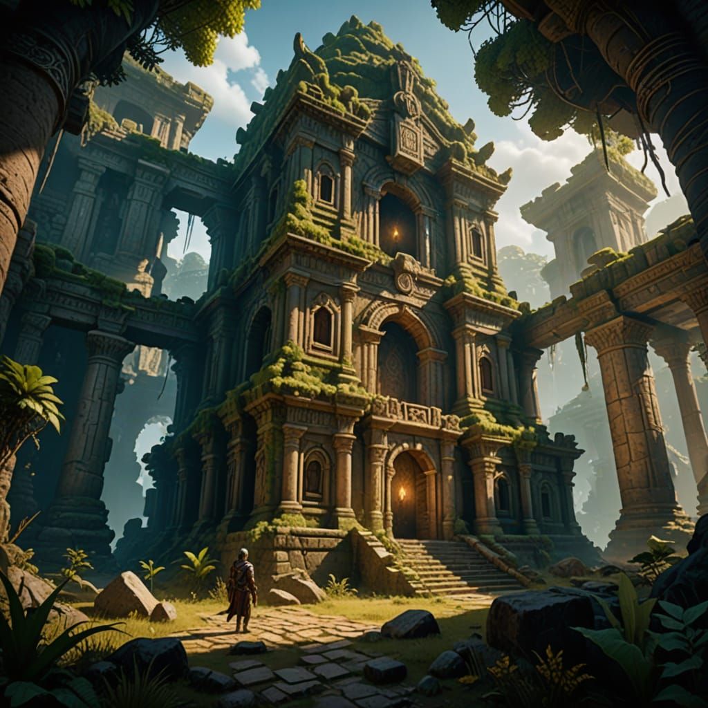 Epic Fantasy Discovery in Ancient Temple