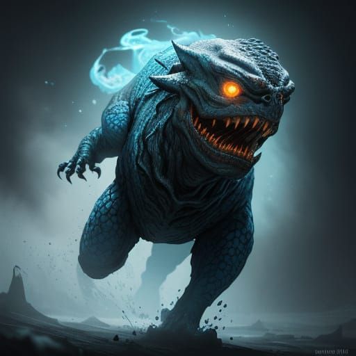 Hyperrealistic Zomling Concept Art in Splash Art Style