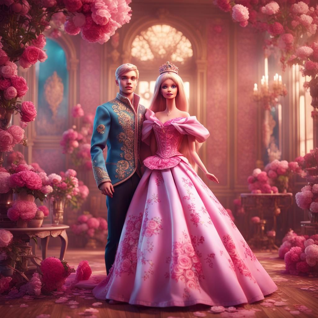 Girly Boy as Barbie and Princess: Fantasy Art