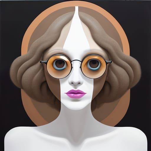 Abstract Figure Portrait in Neutral Tones