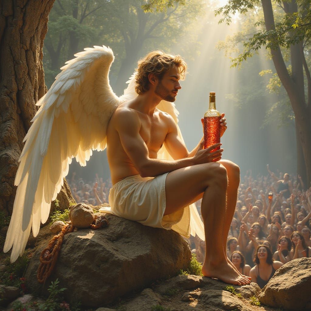 Angel of Unbridled Joy in Vibrant Festival