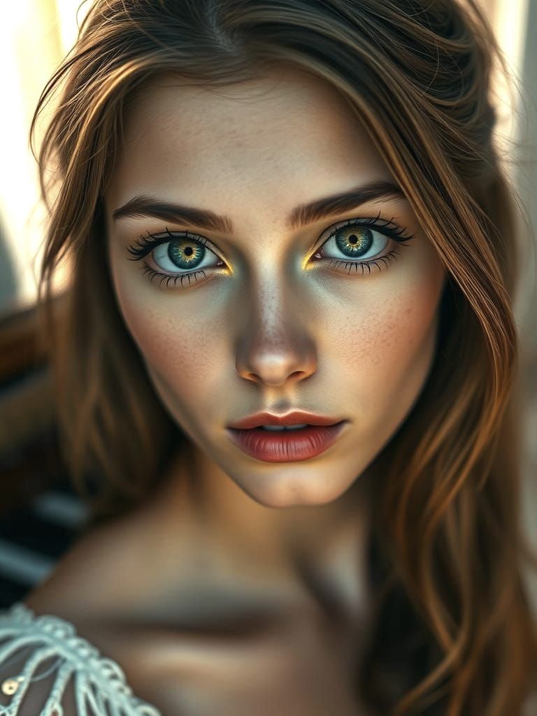 Intense Green Eyes: A Captivating Gaze