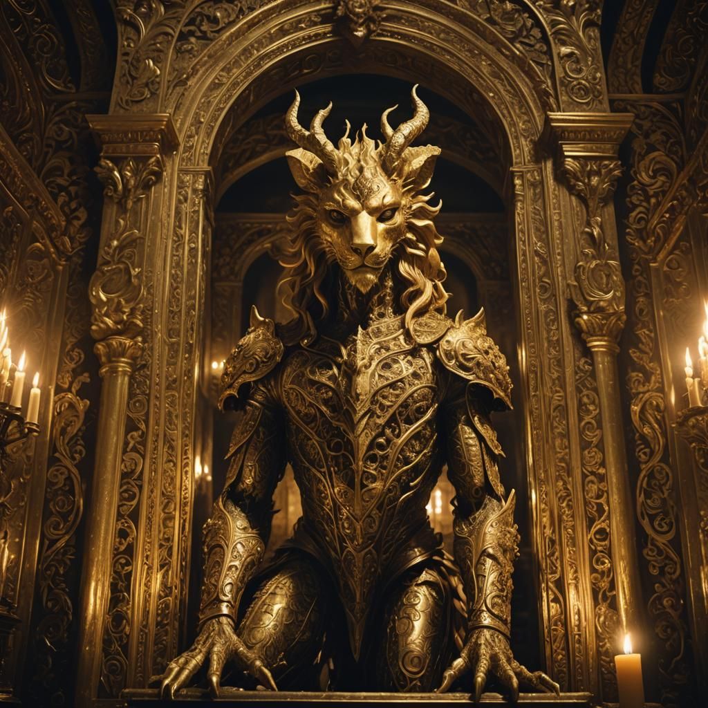 Gilded Horror in Baroque Cinematic Style