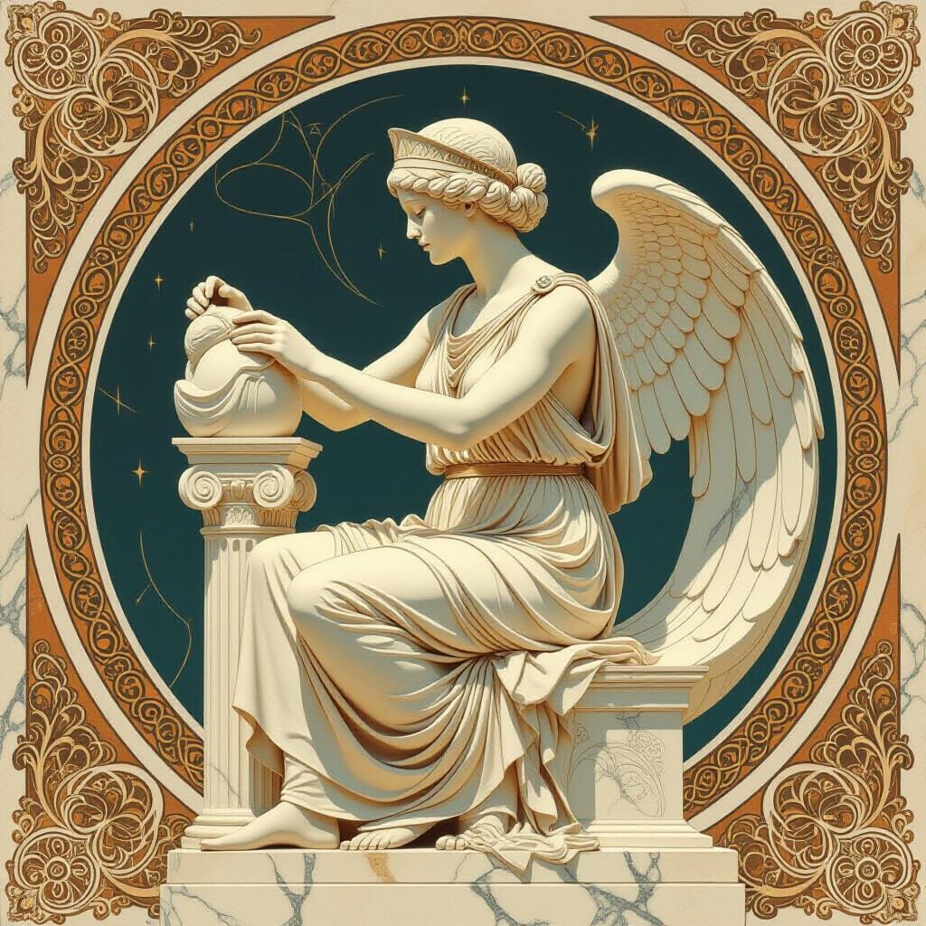 Sculptor Blending Classical and Modern Art in Art Nouveau St...