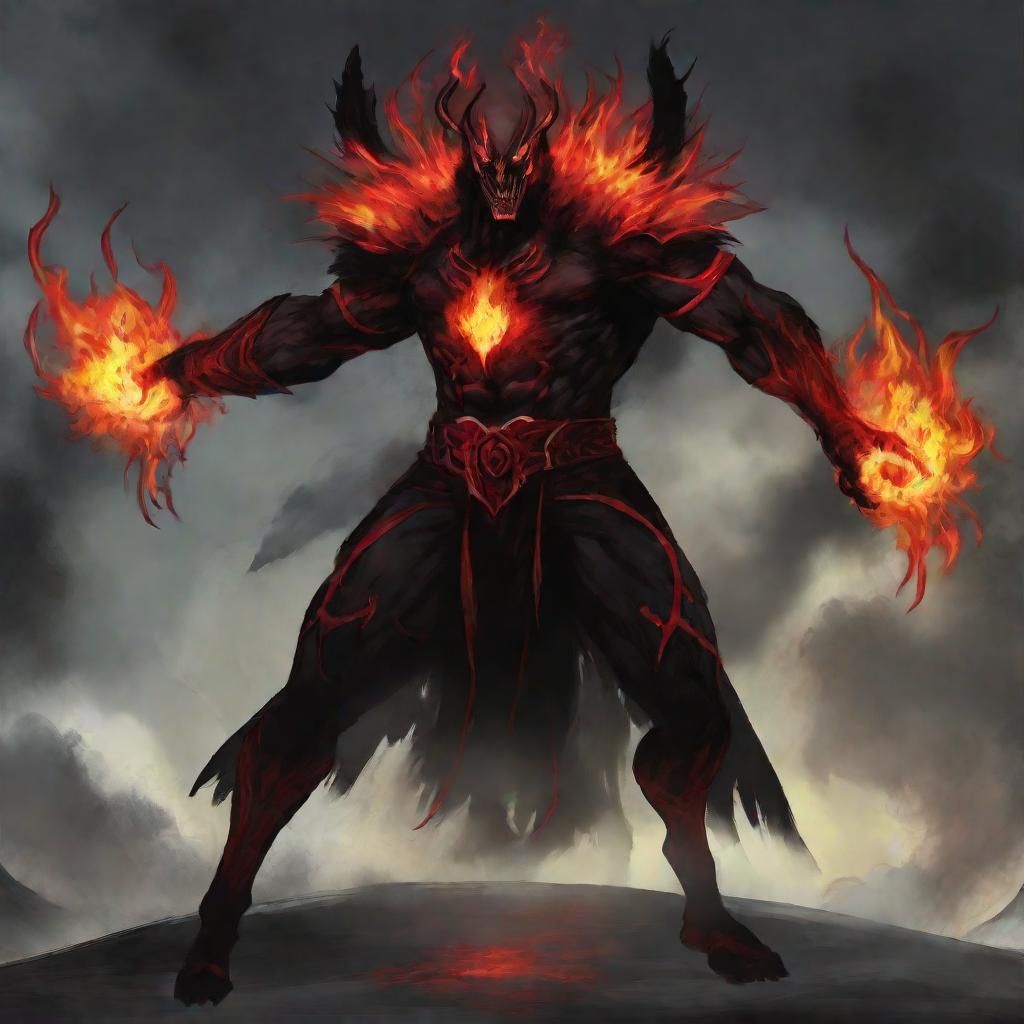 Balor, Leader of Fomorians, with Flaming Eyes