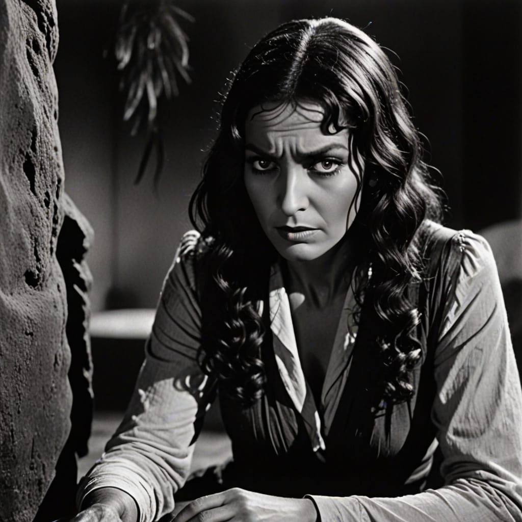 The Mummy Unwinds: Classic Horror Film Scene