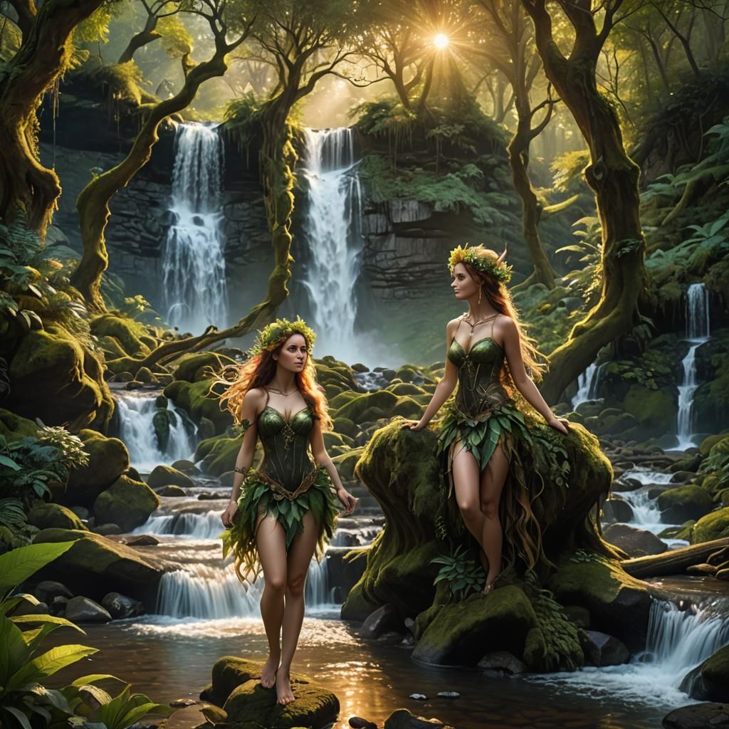 Dryads and Sirens Awakening in Paradise