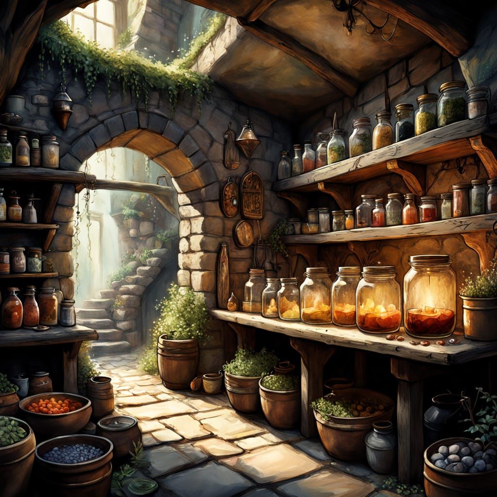 Charming Witch's Cave in Brambley Hedge Style