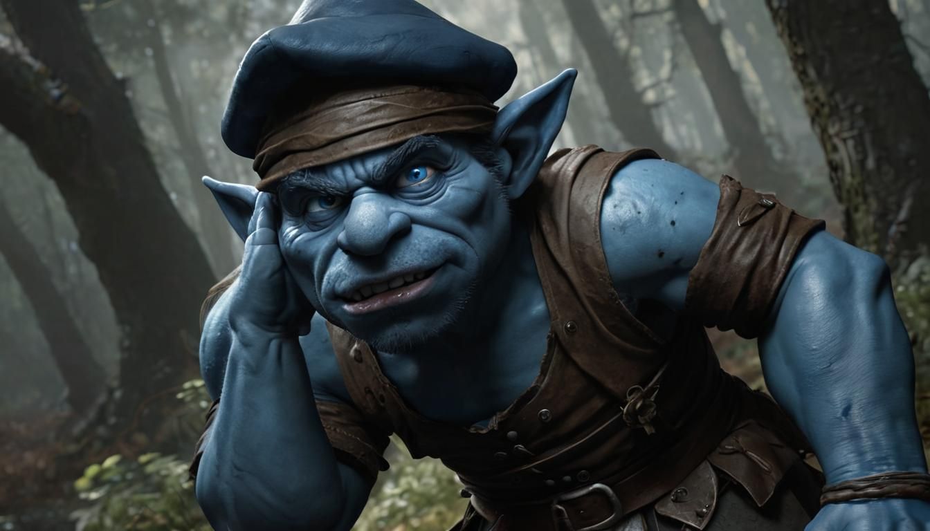 Medieval Imp in Dark Enchanted Forest