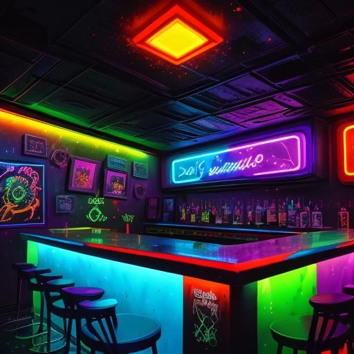 Interstellar Spider Bar: Graffiti Art Cocktails in Space