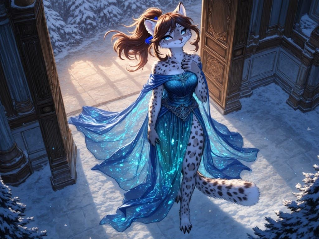 Midnight Princess in Stained Glass Splendor