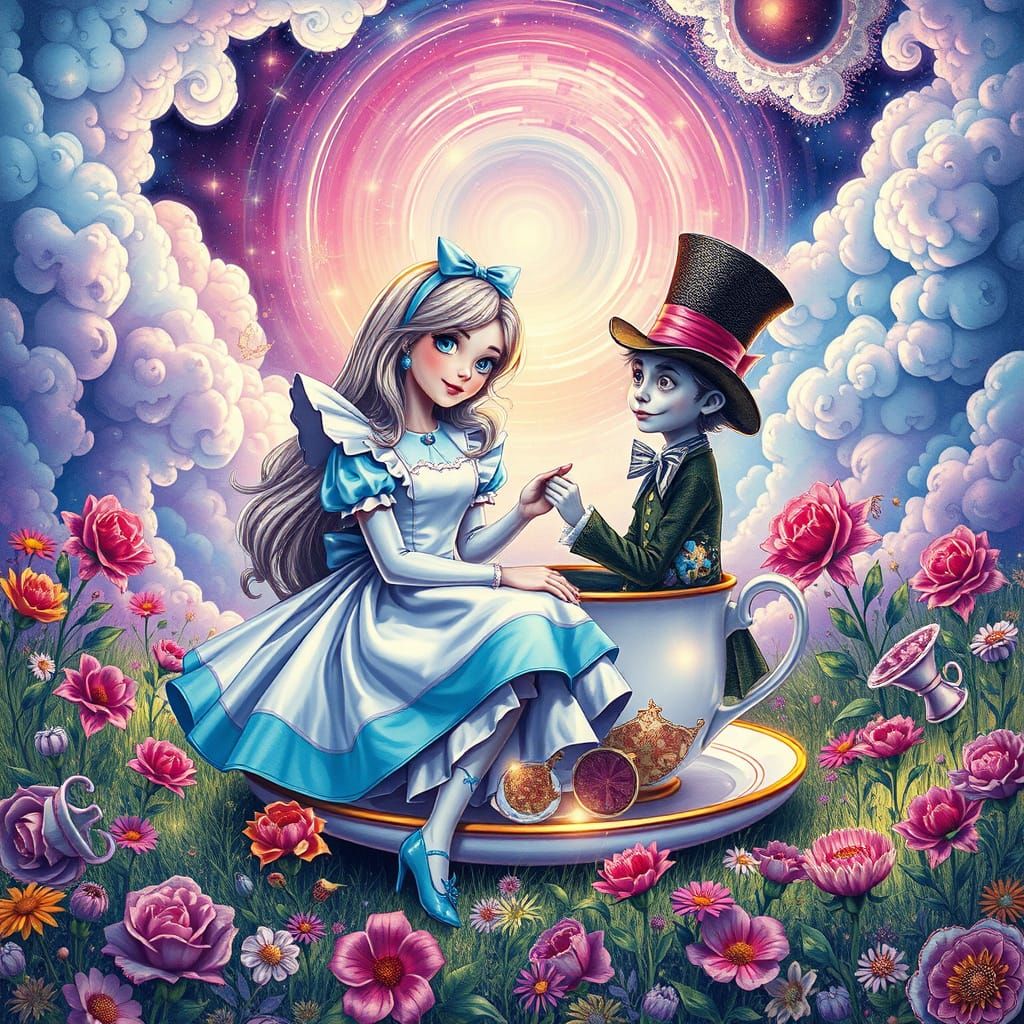 Alice in Whimsical Wonderland Double Exposure