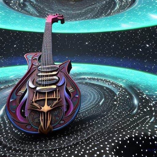 Cosmic Guitar in Interstellar Whirlpool