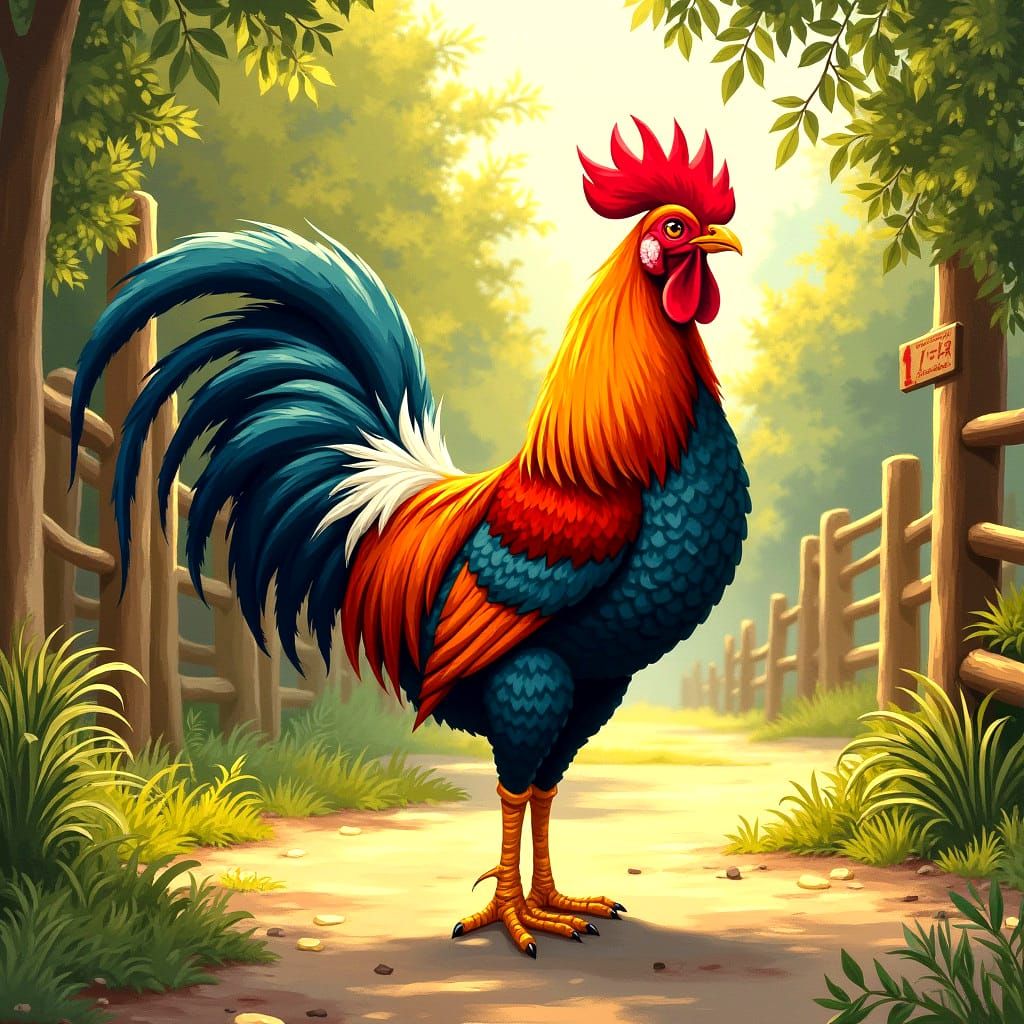 Proud Rooster Generated by AI