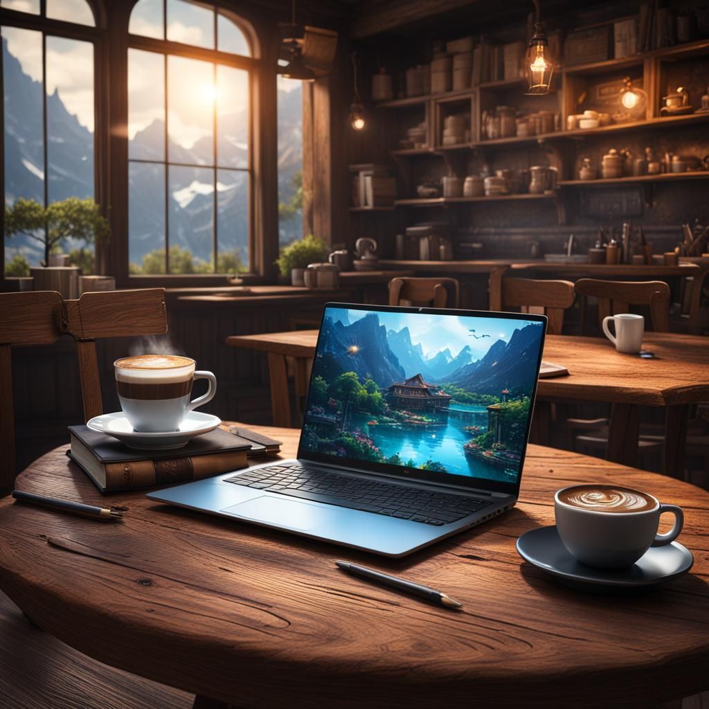 SEO Photo of Laptop, Notebook and Coffee