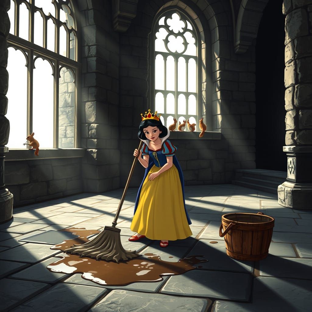 Snow White Mops Fantasy Castle Throne Room