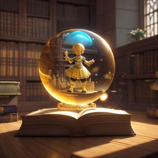Radiant Crystal Ball Reveals Children's Story