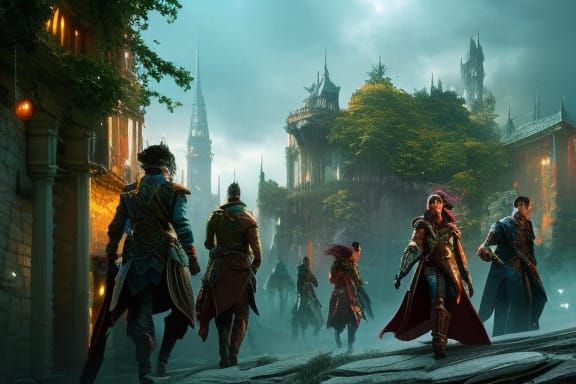 Louhi with his gang enters the town
