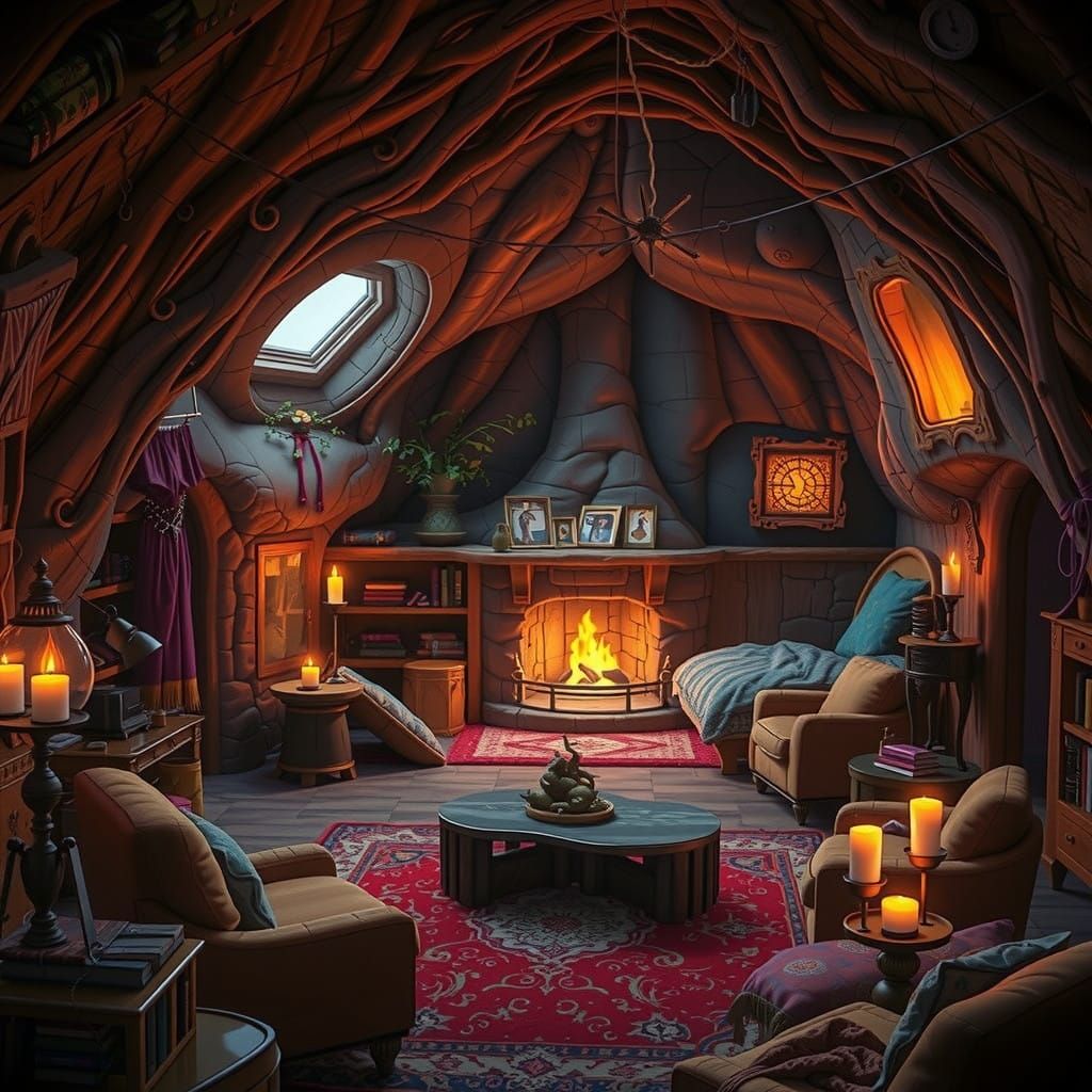 Whimsical Fox Den Hideaway in Rich Woodlands